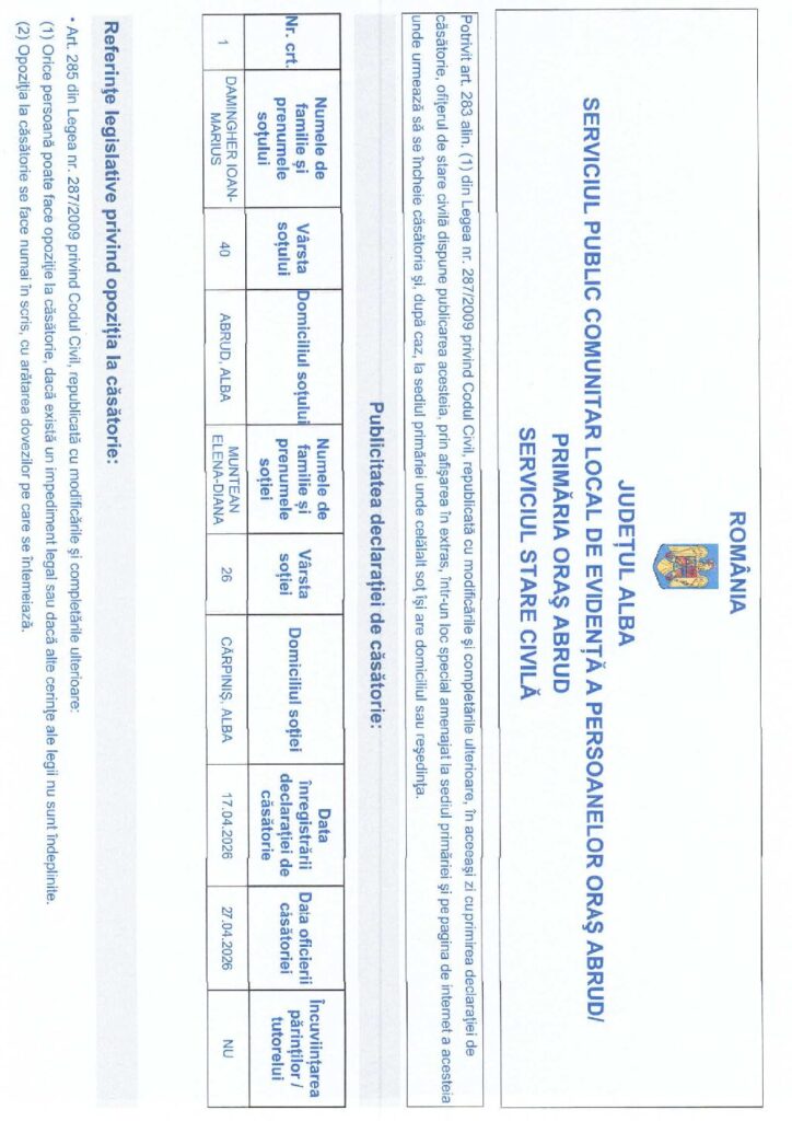 thumbnail of ANUNȚ PUBLICAȚIE CĂSĂTORIE 17.04.2026